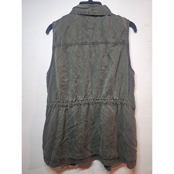 American Eagle Cargo Utility Vest Open Front Military Womens XS - Picture 7 of 8